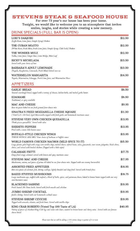 Menu | Stevens